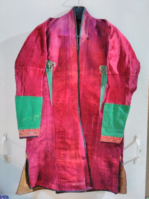 Turkmen Chapan Silk velvet Silk embroidery                           