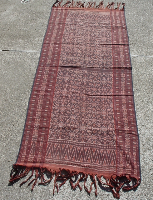 Lio Patola Ikat Shawl: Flores: Eastern Indonesia: Collected more than 30 years ago in Nggela, Flores. A handsome shawl in very fine condition.          