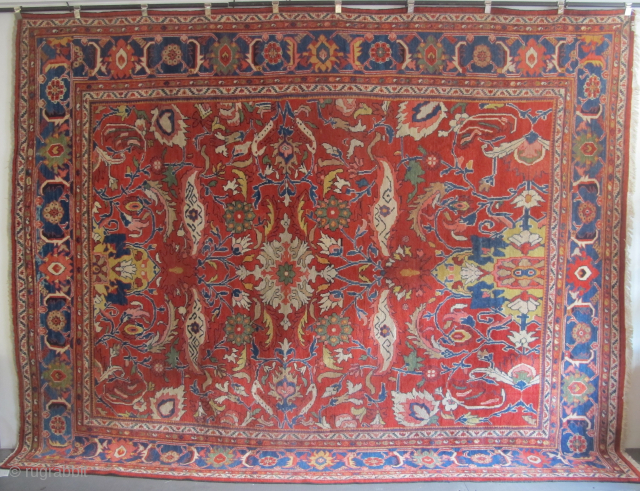 Superb Sultanabad carpet, circa 1900. Wonderful design and colours. Excellent condition. The dimensions are 3.70m x 3.30m. Available.