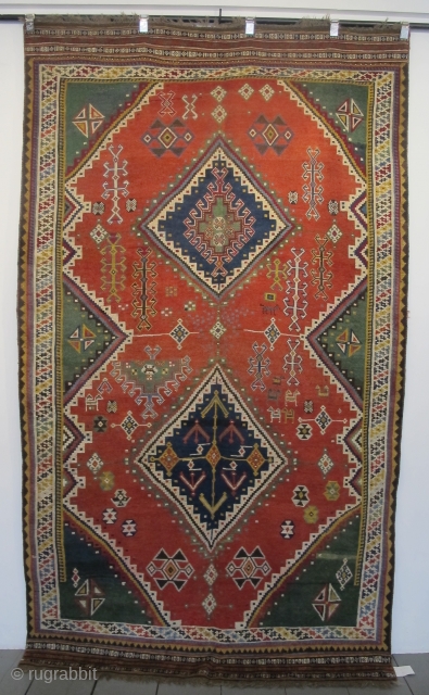 Antique South-West Persian Gabbeh, 2.80m x 1.65m (9'2" x 5' 3") Excellent colours and very graphic.                 