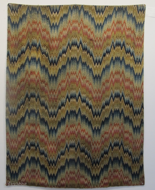 Rare 'Bargello' work wool panel with 'flame' pattern, late 17th century, 1.25m x 0.94m (4'1" x 3'2"). probably Italian. SOLD THANKS            