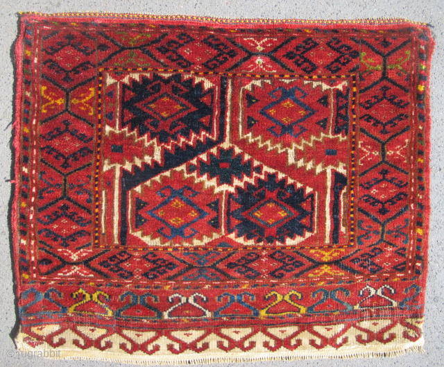 Dating to the last quarter of the 19th century, this unusual saddle bag was probably woven by an Ersari weaver in or around Beshir in the Middle Amu Darya region. Finely worked with  ...