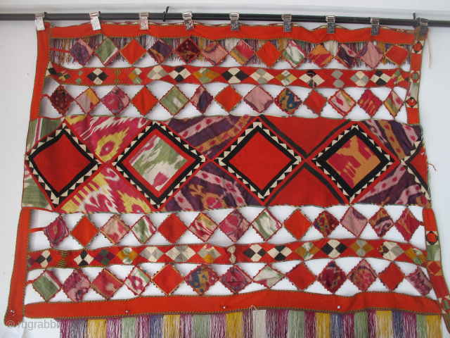 Rare antique Uzbek Horse Cover. Great condition. The dimensions are 1.04m x 1.54m.
www.aaronnejad.com                    