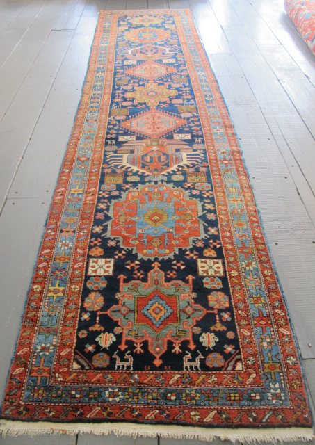 A fantastic 19th century North-West Persian Runner in excellent condition. The dimensions are 4.27m x 1.02m.
www.aaronnejad.com                 