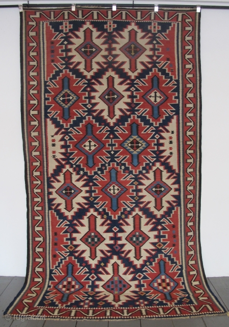 Kuba Kilim 3.18m x 1.88m (10'4" 6'2"). Very fine and in excellent condition.                    
