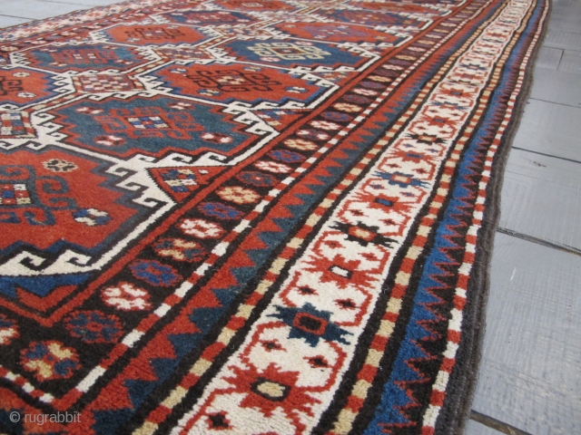 Karabagh Rug with Memling Guls, circa 1880, 2.50m x 1.50m, excellent condition.                     