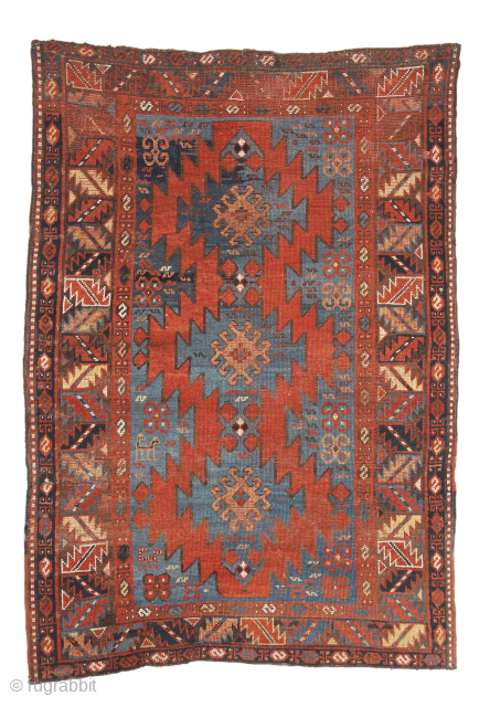 Antique Caucasian Kazak Rug
183 cm x 130 cm
A very attractive and decorative tribal antique rug, woven in the Kasak region of the Caucasus on Late 19th century- Early 20th century, with a ...