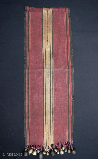 Fine and rare 19th century, 2 paneled, ceremonial men’s “bell” cape (khing ta zhi) from the Southern Chin ethnic group in Burma- this piece would have been worn during religious and planting  ...