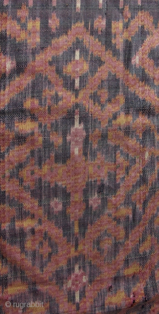 
Cambodian Textile- Sampot Hol: Special Collector’s Offer- reduced from $800 to $400: Rare antique silk Khmer ikat lower garment. H: 90cm/35.5in L: 2.1m/7ft10in. with a twill weave; unique among Southeast Asian textiles.  ...