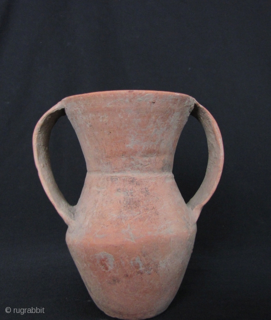 Qijia Culture Jar Lovely two handled pottery jar from the Northern China circa (2200 BCE – 1600 BCE) in near perfect condition with just a couple of minor chips on one handle.  ...