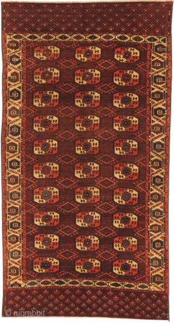Tent-main-carpet mit the taok-nuska-symbol, Turkestan, ca. 300 x 162 cm,
excellent condition.

Price: on request

More information: www.adil-besim.at                  
