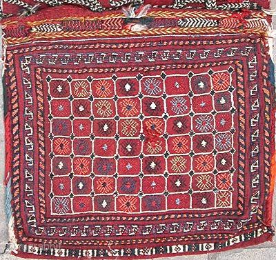 Old Qashghai Khorjin soozani, size: 118x60 cm                          