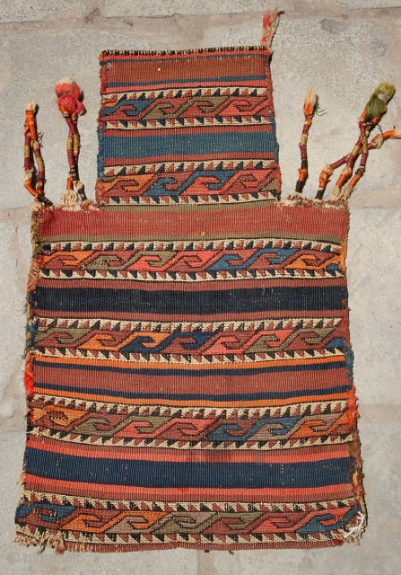 Old Saltbag Shahsavan,soozani, size:60x37 cm, all wool.                          