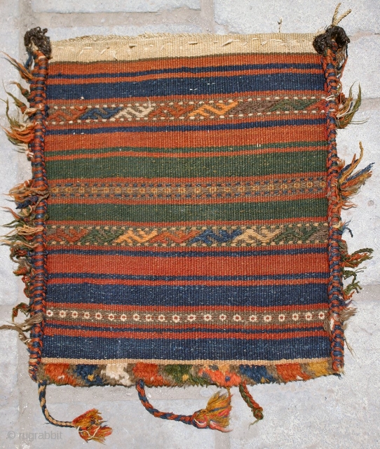 Old Kurdish bag, No: 337, size: 47x40 cm, all wool. good condition.                     