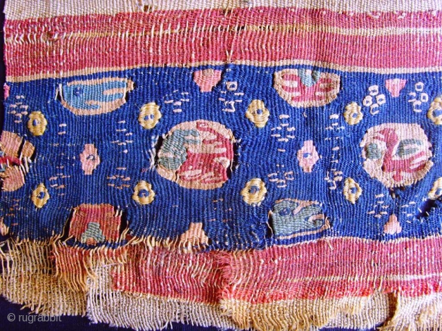 cop # 1002

size 14 x 29 cm 

Coptic textile, 2th- 7thC Egypt,

 One of 52 pieces will be offered as one collection. Mostly framed professionally on an acid free backing, some unframed  ...