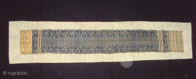 Rare Outstanding Vietnamese  ceremonial Head Band. For ceremonial use such as going to the temple, weddings, official occasions.Silk weft with Silk supplementary weft work, silk embroideries.  1.52 x 0.61 M.  ...