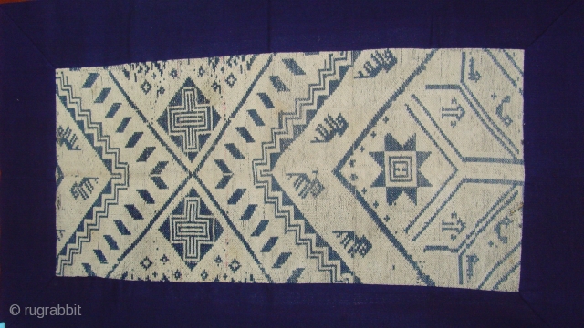 Rare Early Tai Daeng blanket. cotton supplementary weft. Mid 19 Century. 

For more detailed photos see. http://www.ekdecor.com/antique-laotian-textiles-ceremonial-blankets/10094/                