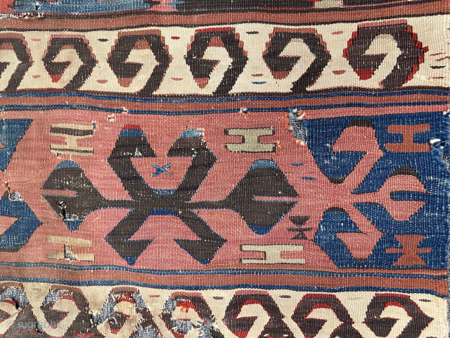 "Old Anatolian Kilim Fragment"
Size:130X0.70cm
Ask price.                            
