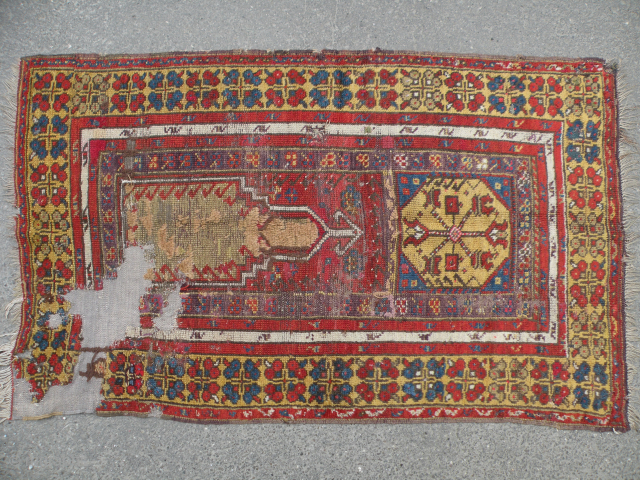 Antique Anatolian Prayer Rug, 97x154cm                            