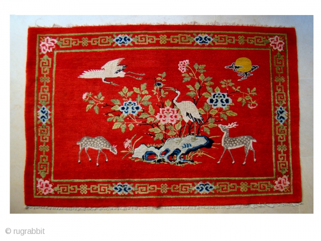 no.801, 20th century Chinese rug, Size: 2.06m x 1.35m. 6'9"x4'5".                       