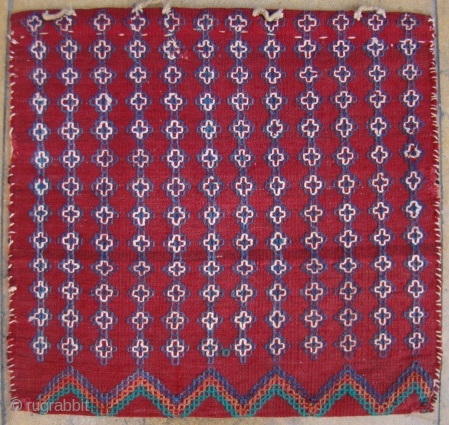 Antique Persian Bag woven by Shahsavan tribes, Size:0.40x0.43m, 1'4"x1'5".                        