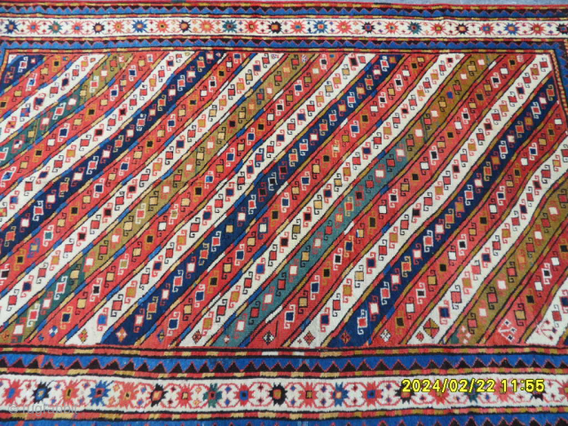 Antique Caucasian Shall Kazak 
Perfect Condition and Full Pile
Size: 220x137 cm.                      