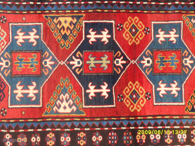 Antique Caucasian Kazak Rug
Size: 205 x 115 cm.
Mail: makifhali@yahoo.com                        