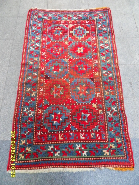 Antique Mogan Kazak Carpet size: 195x115 cm.                          