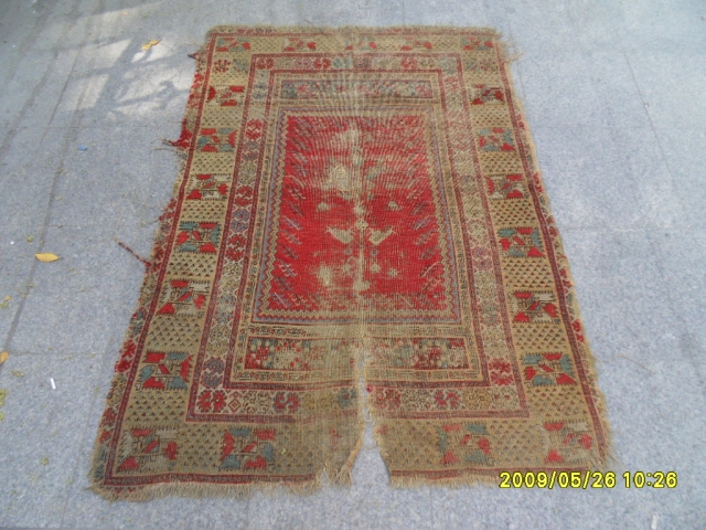 Antıque Anatolıan Fragment Göerdes Carpet size: 165x115 cm.                         