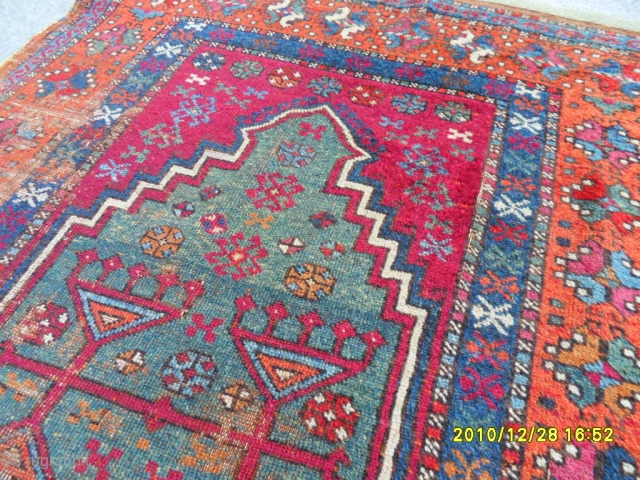 Antıque Anatolıan Kurdısh Prayer Rug size: 170x100 cm.                         