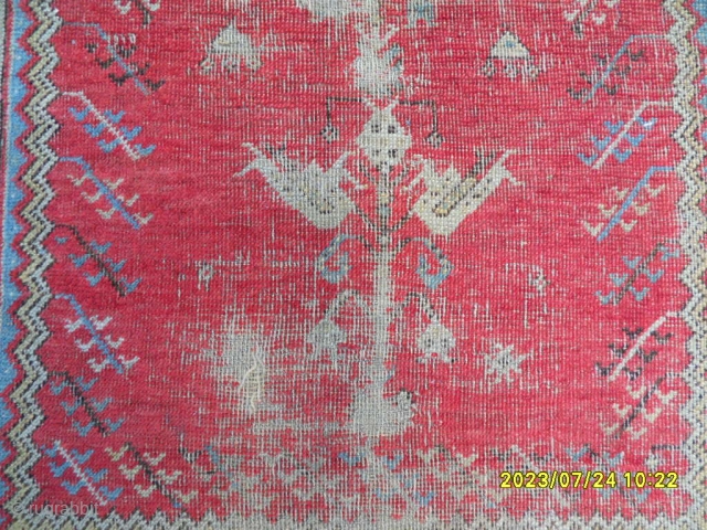 Antıque Carpet All Natural Dyes size. 165x117 cm.                         