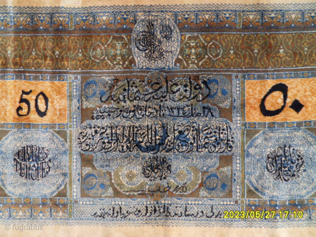 Anatolian Ottoman Para(money) Carpet size:110x177 cm.                           