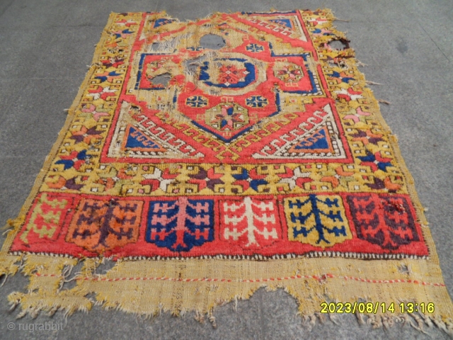 Antique Anatoilan Cappadocia Fragment Carpet size: 125x103 cm.                         