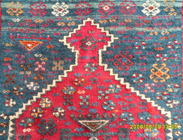 Antique Yoruk Cihanbeyli Green Ground Anatolian Rug Size: 133 x 105 cm. Mail: makifhali@yahoo.com
                   