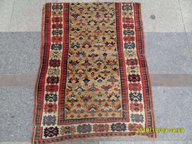 Antique Sahsavan Fragment Carpet size: 122x94 cm.                          