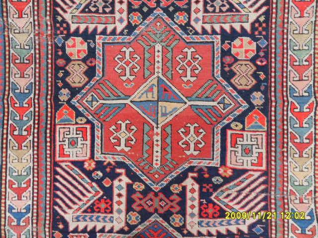 Antique Caucasian Akstafa Rug
Size: 317 x 110 cm.
Mail: makifhali@yahoo.com                        