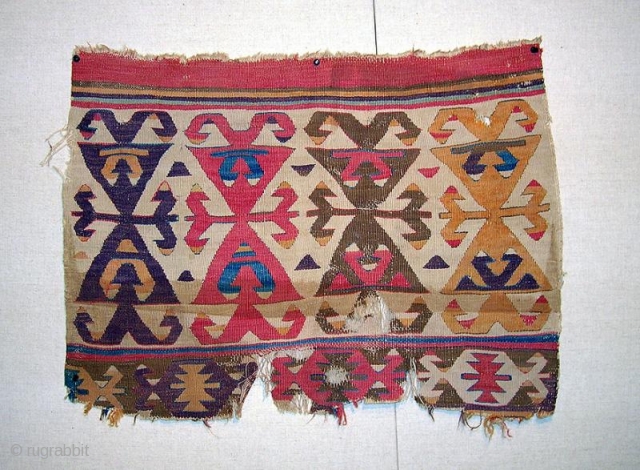 Konya kilim fragment  62 x 83 cm.  18th c.                      