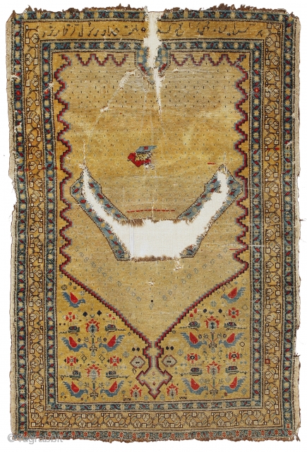 Pile knotted saddle cover, Khamseh Confederacy
Southern Persia
Circa 1870
112 x 74 cm (44 x 29 in.)                  