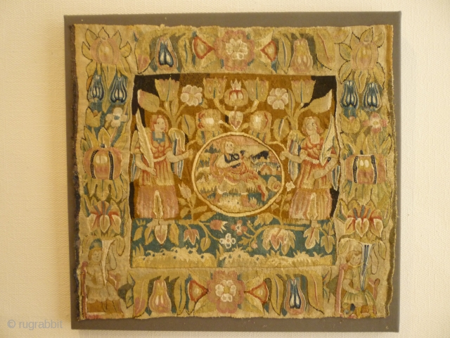 Tapestry North German Mythological 1st Half 17th Century 55x52cm                        