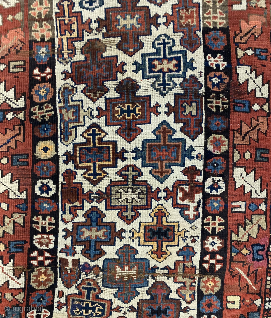 Shahsavan rug with rare design and free-flowing gabbeh like quality. 270 x 95 cm. Excellent wool, as to be expected. Not exactly in pristine condition, but given the very tribal character it  ...