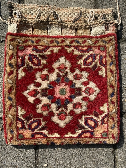 Cool Bakhtiari Gabbeh khorjin, reducing a well known rug pattern to it’s bare essence on a bag. I have collected a number of gabbeh bags over the years and am now selling  ...