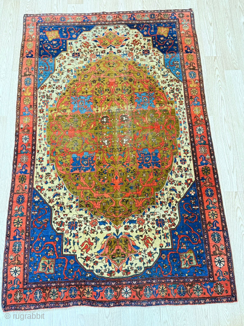 Antique Ferehan sarouk rug 4'4x6'9 finely woven good colors and condition 
rugsdc@yahoo.com                     