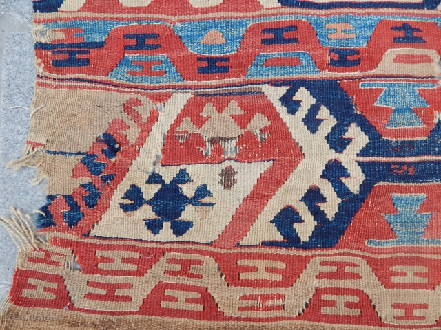 Antique Anatolian Kilim Fragment                             