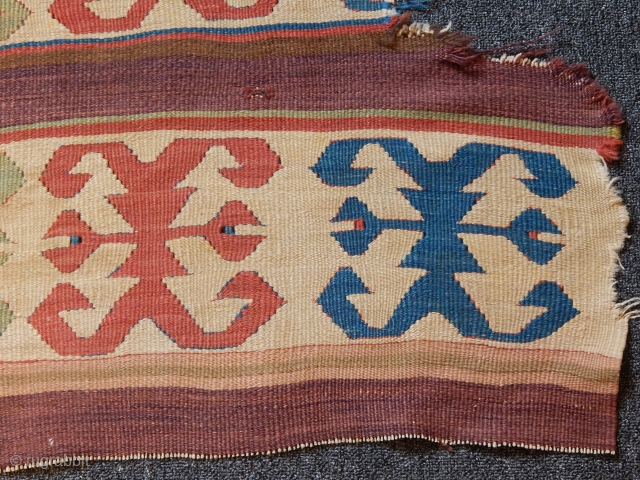 Antique Anatolian Kilim Fragment                             