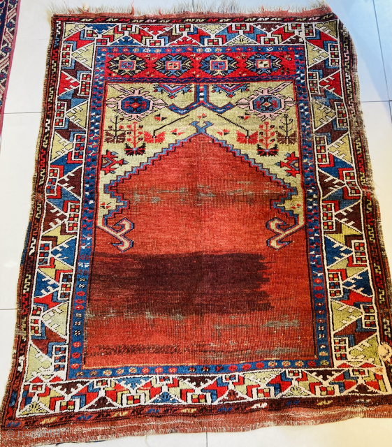 Central Anatolian Konya Prayer Rug                            