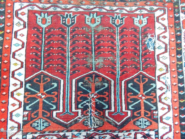 Antique Anatolian Konya Ladik Prayer Rug                           