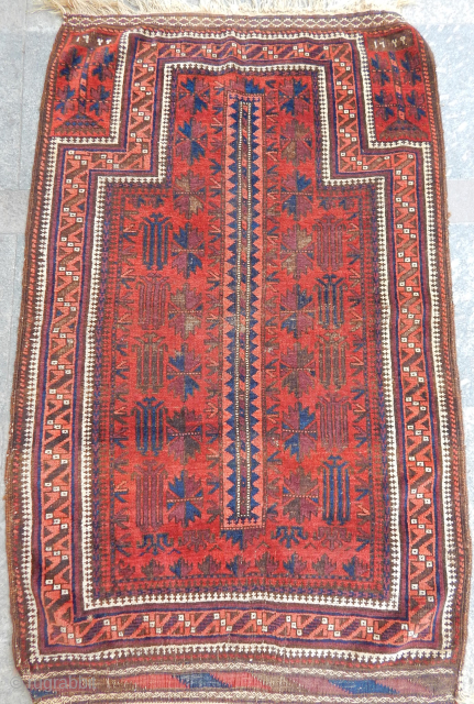 Antique Baluch Prayer Rug (price $ 450 USD )                        