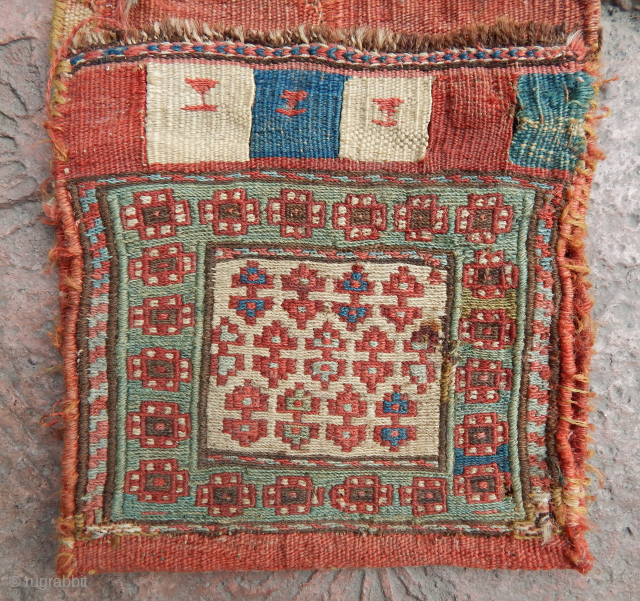 Antique Shahsavam Sumak Saddle Bag
 Size.44x20 cm                          
