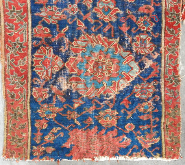Antique West Anatolian Uşhak Rug Bordur Fragment                          