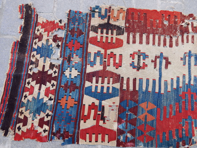 Antique West Anatolian Kilim Fragment                            